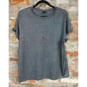 Cold Crush Glitter Shirt Womens Sz M Sparkle Grey Top P